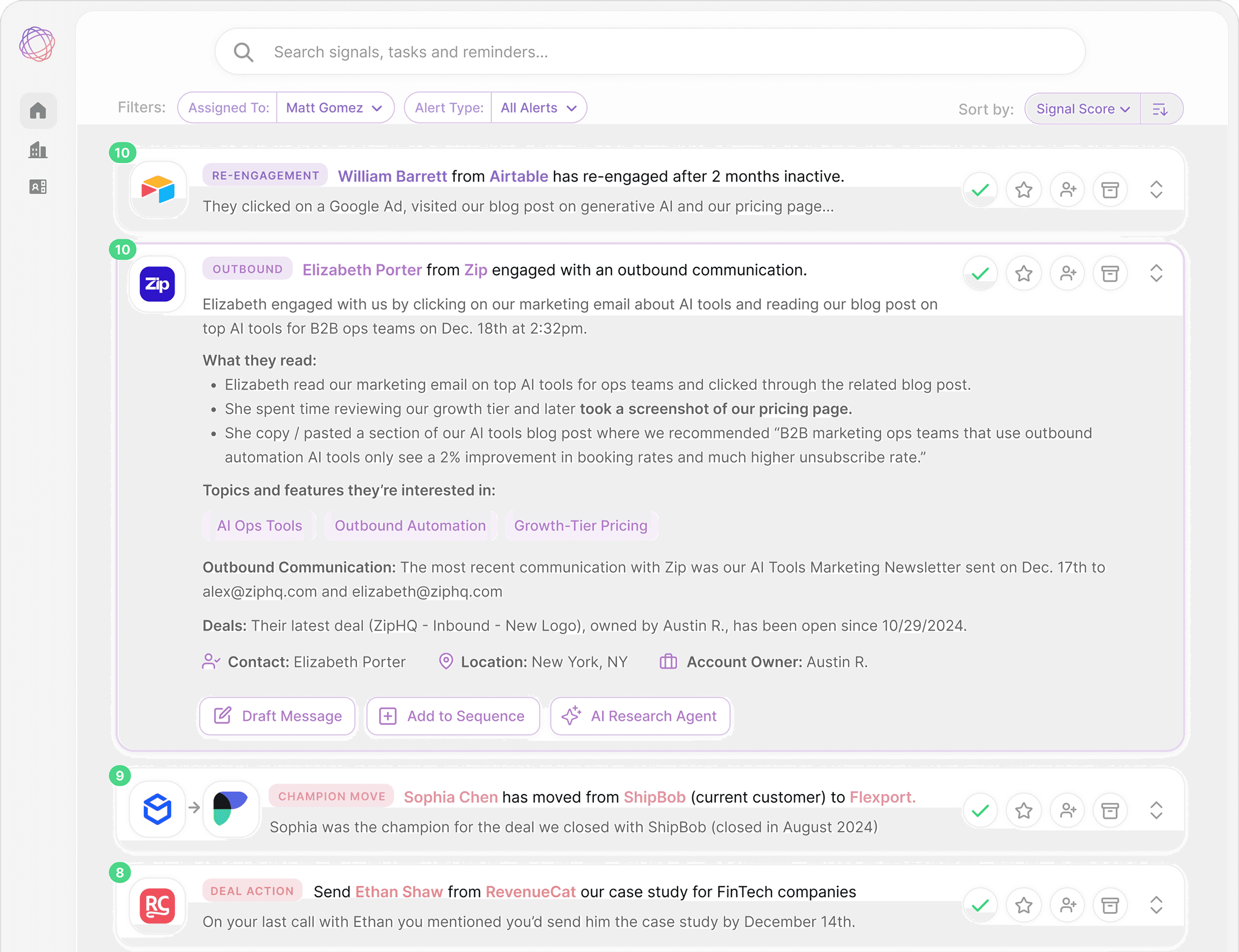 Avina workflow dashboard